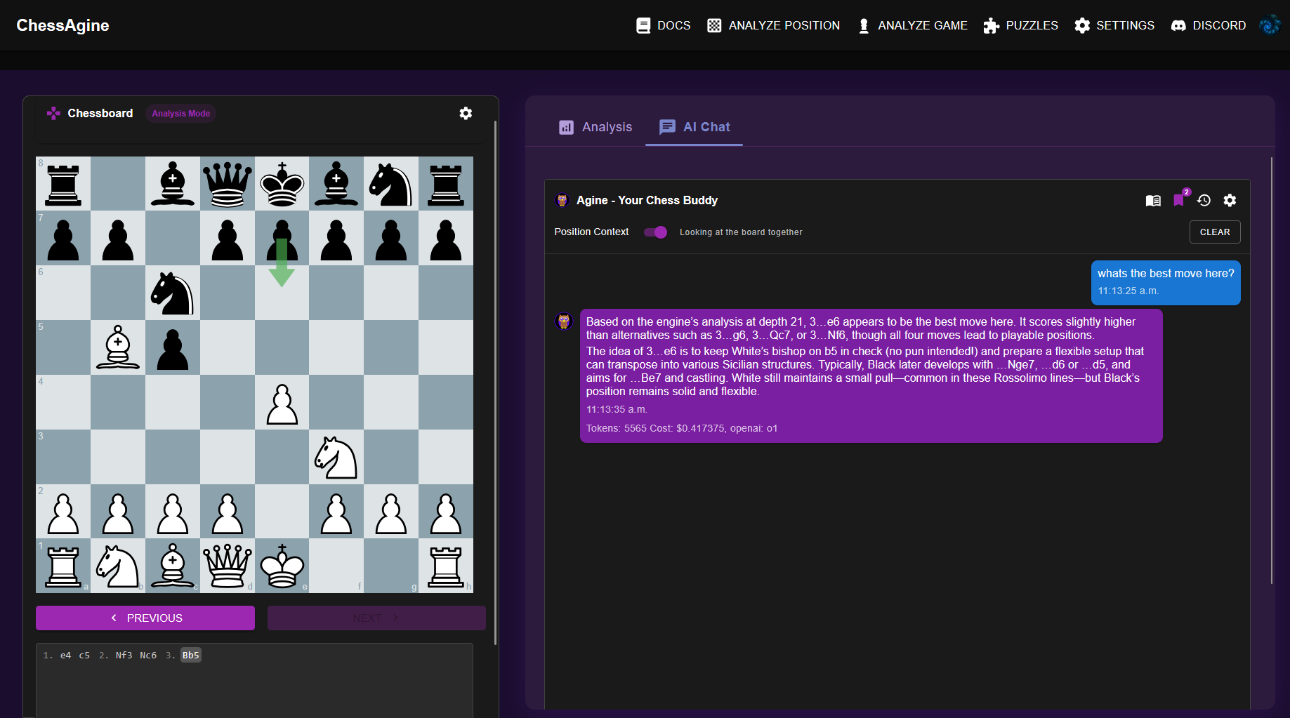 Opening Position Analysis